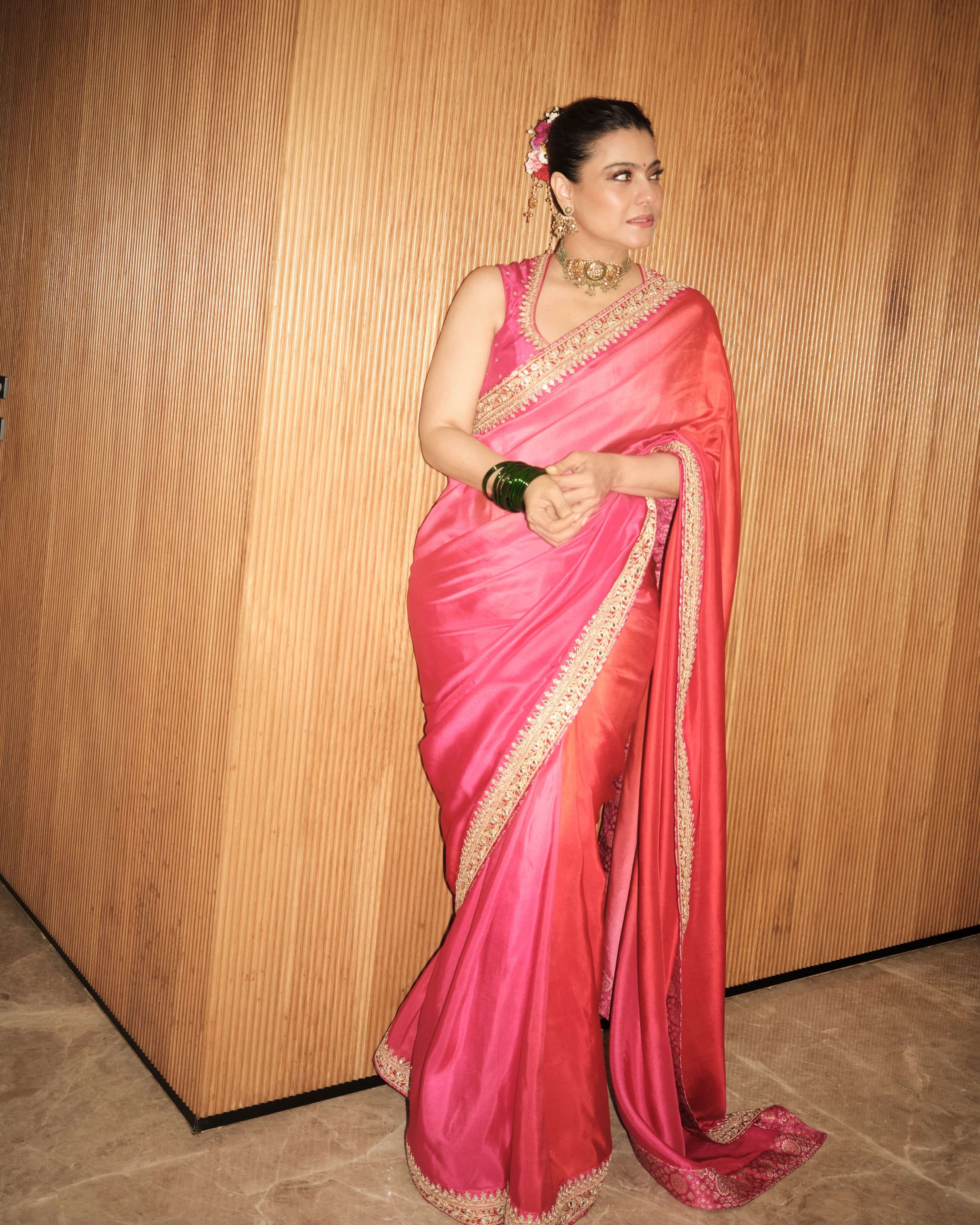 Soft Chinnon Fabric saree in beautiful shaded color saree reseller in surat 5642